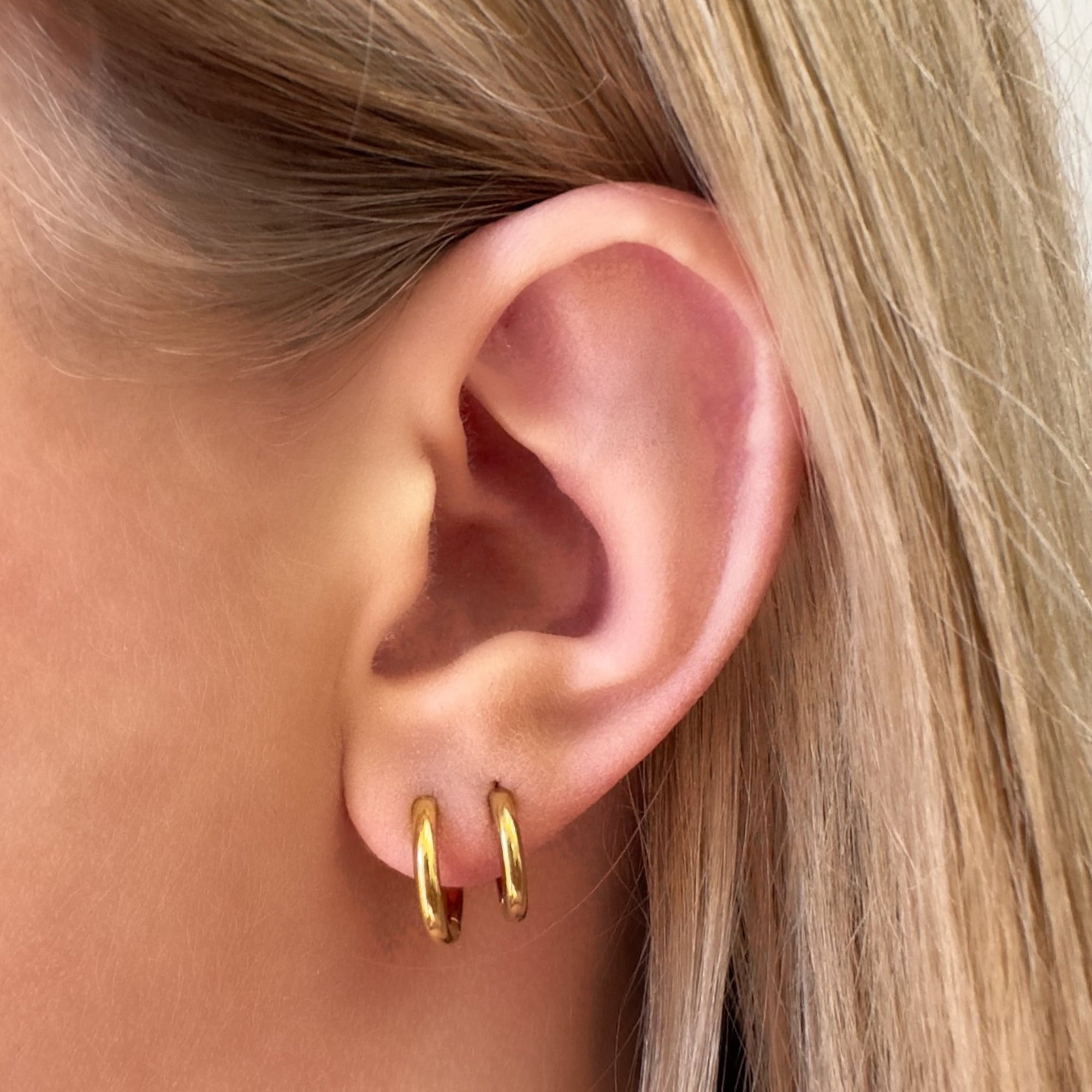 Metro Sleeper Hoop Earrings-EVER Jewellery-stride