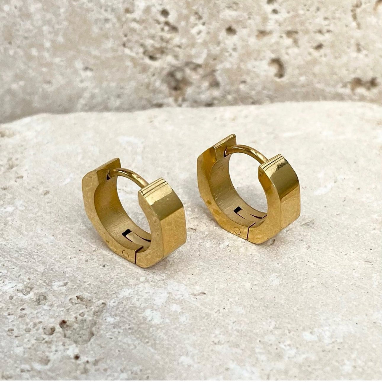 Momentum Huggie Earrings-EVER Jewellery-stride