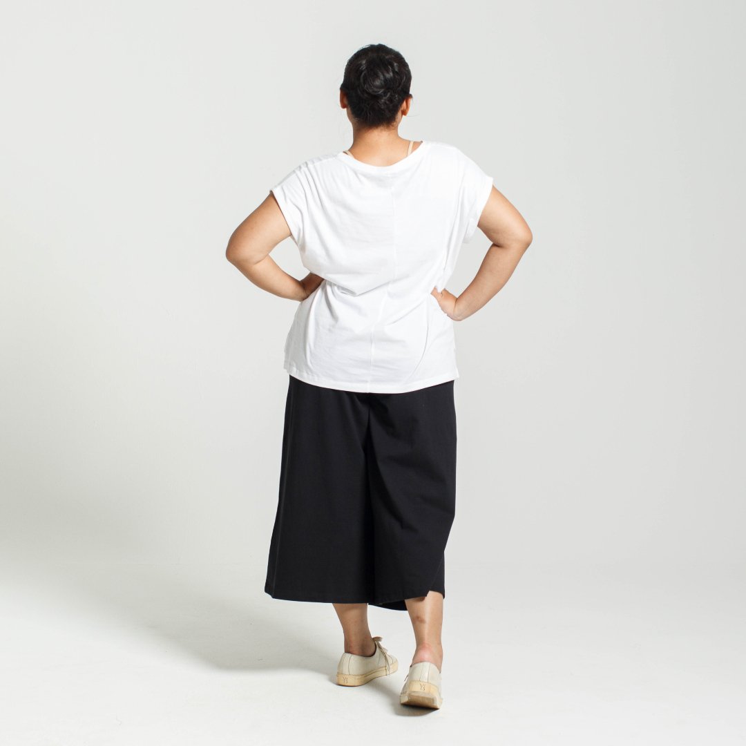 Rolled Sleeve Crew | White - Dorsu - stride