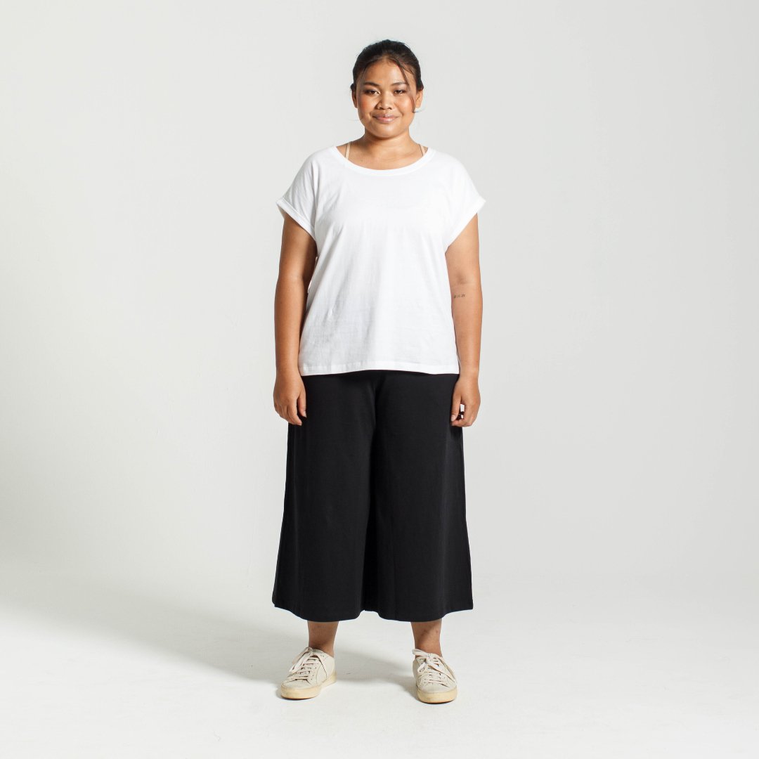 Rolled Sleeve Crew | White - Dorsu - stride