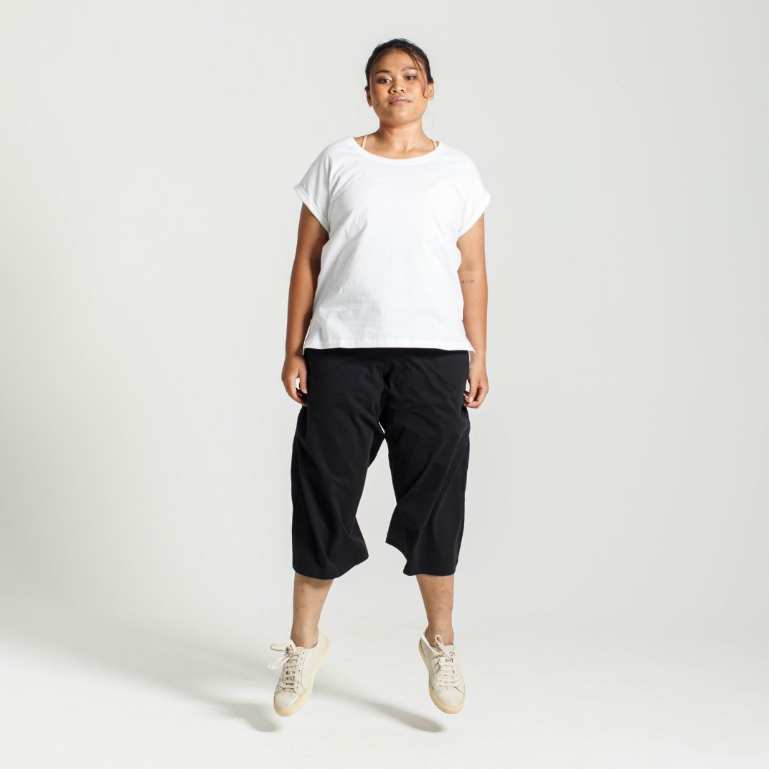 Rolled Sleeve Crew | White - Dorsu - stride