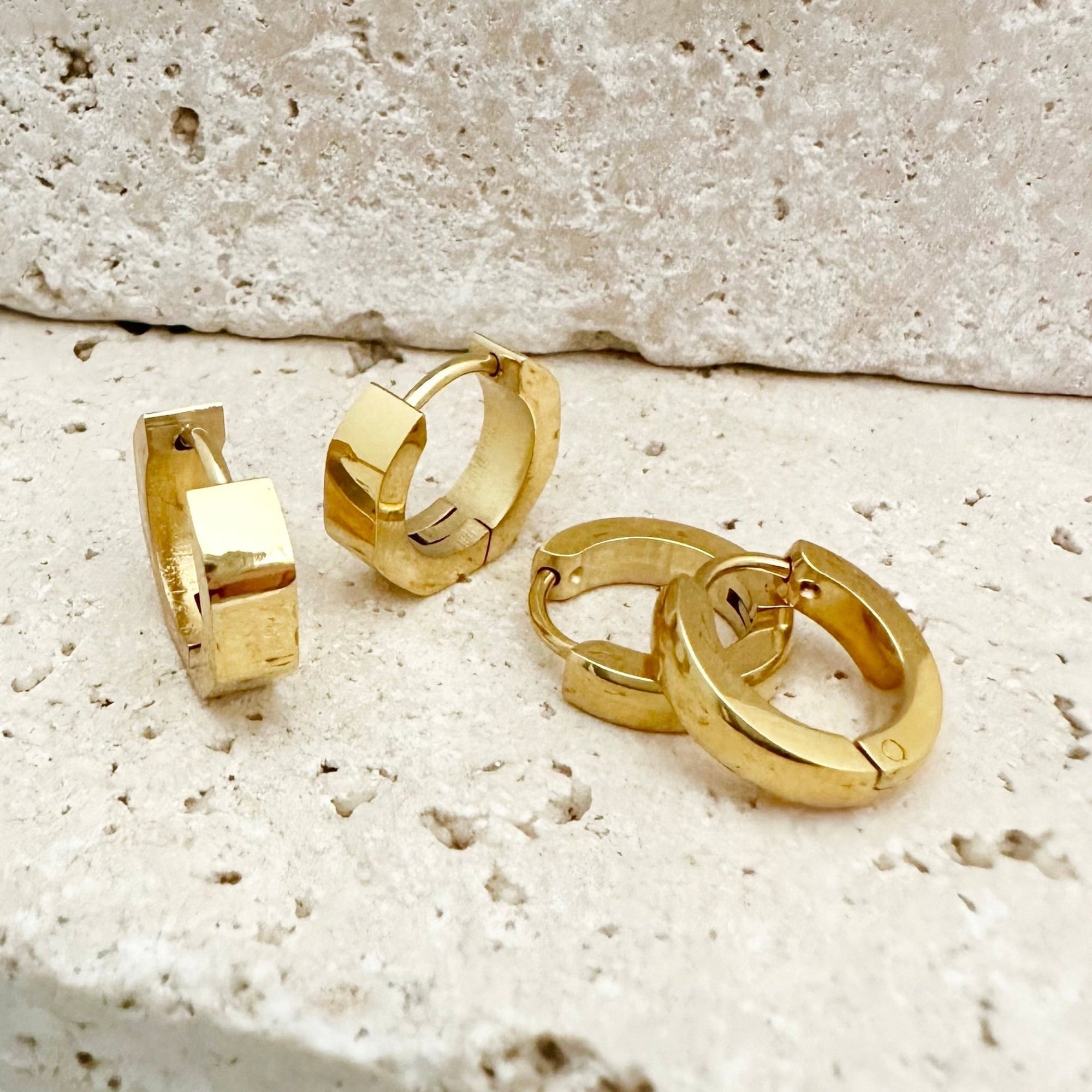 Trackside Huggie Earrings-EVER Jewellery-stride