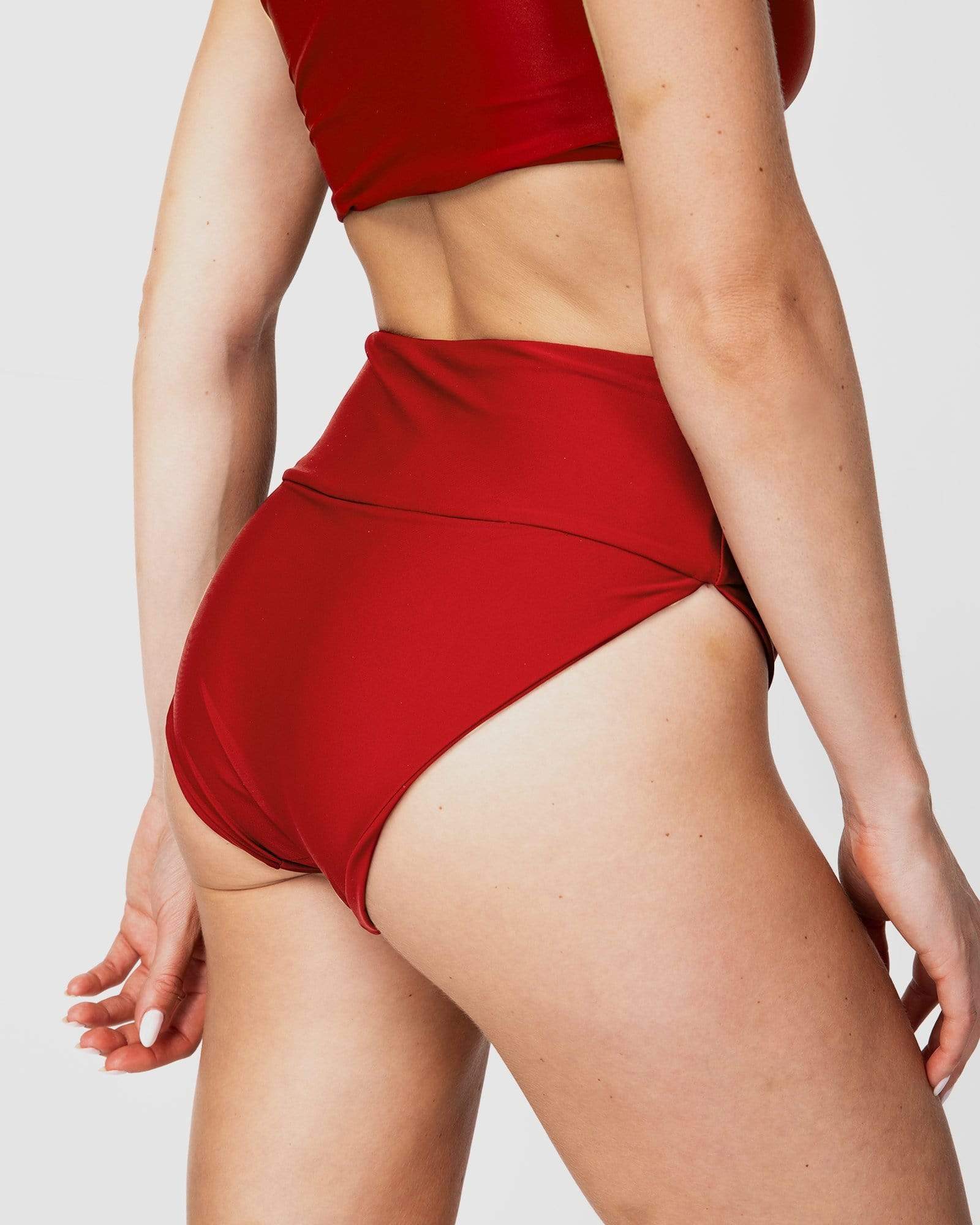 <b>Jamaica</b><br>Pomegranate High Brief<br>Sustainable Australian Swimwear-Cali Rae-stride