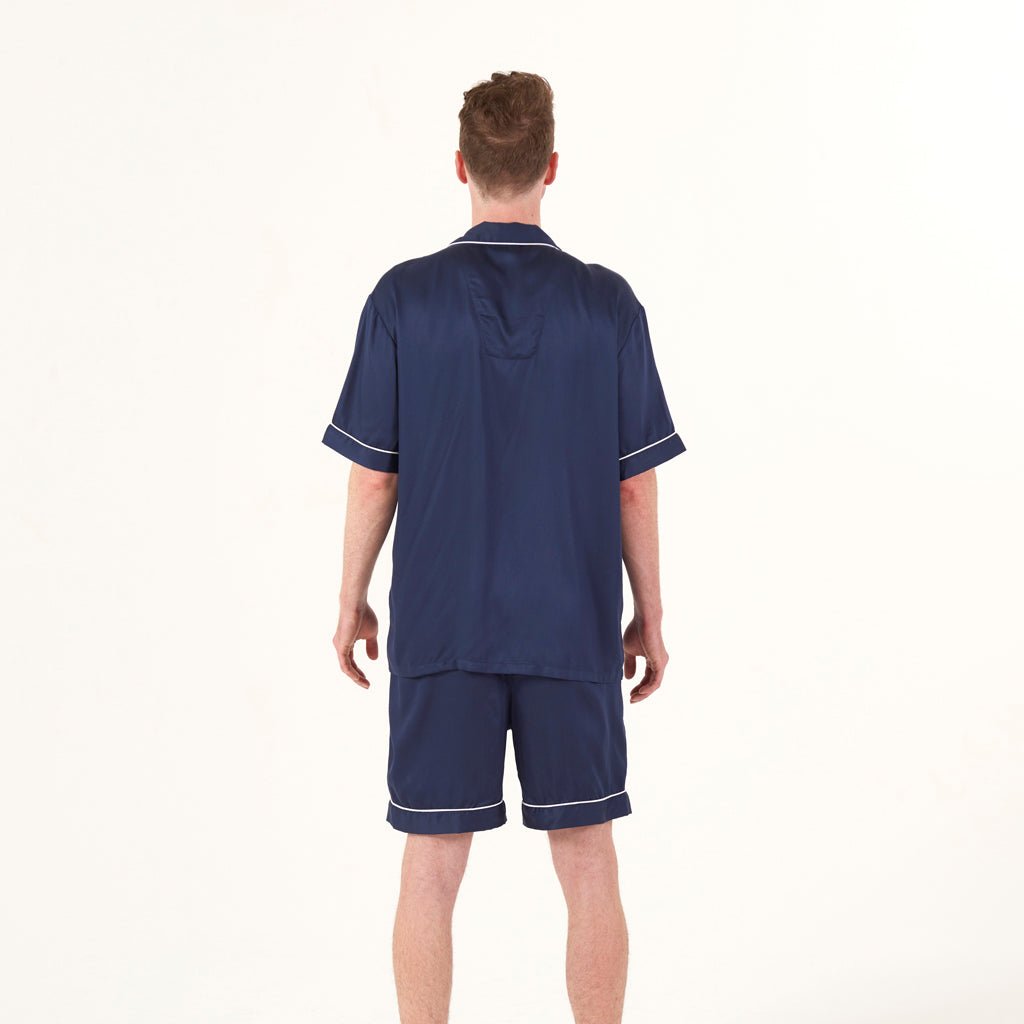 Sateen Short Sleeve PJ Shirt-Ettitude-stride
