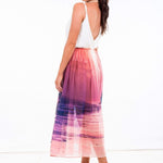 Wrap chiffon skirt "Angel" Sunset print-Why Mary-stride