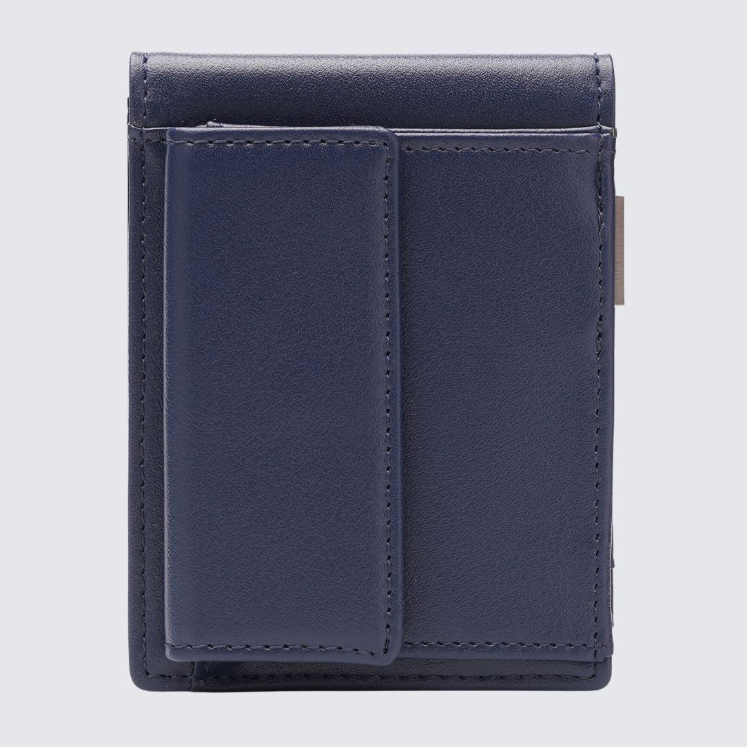 Yamba Vegan Minimalist Slim Bifold Wallet I Blue