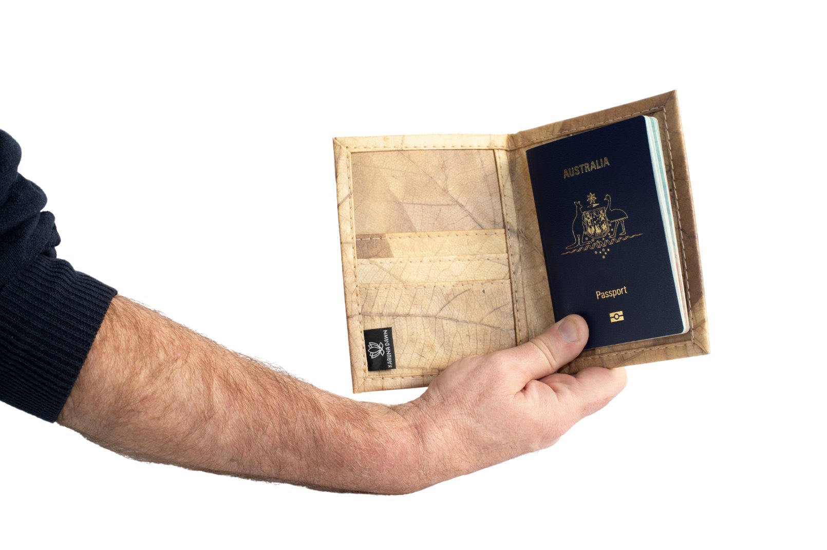 Beige Passport Holder-Karuna Dawn-stride