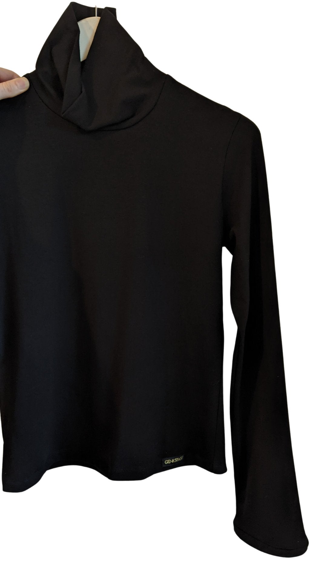 BLACK ORGANIC COTTON SKIVVY 200gsm - Genkstasy - stride
