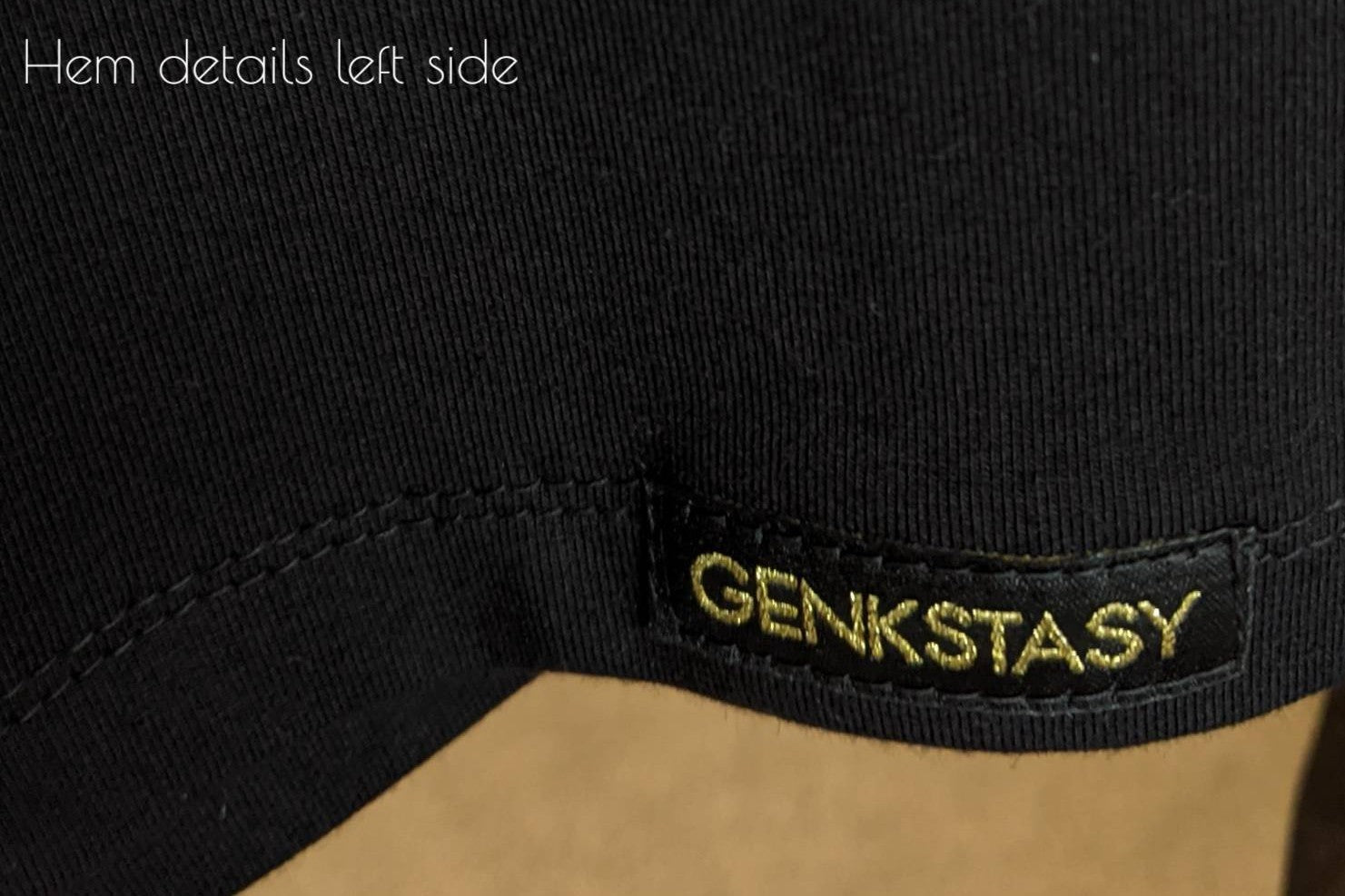 BLACK ORGANIC COTTON SKIVVY 200gsm - Genkstasy - stride