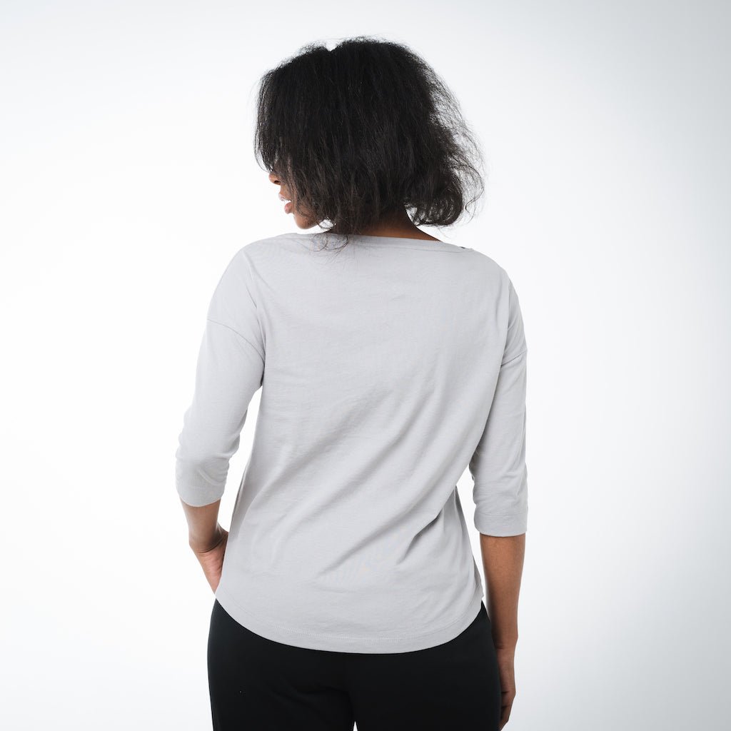 Boat Neck 3/4 Sleeve Top | Burgundy - Dorsu - stride
