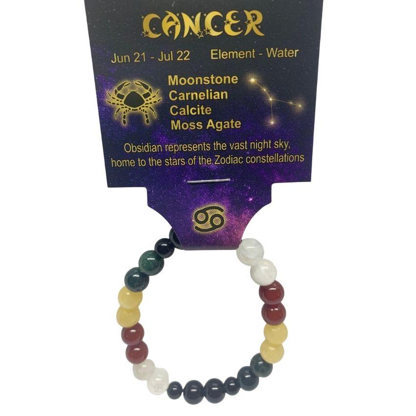 Cancer | Crystal Healing Bracelet for Zoadic Energy - Empowered Clothing - stride