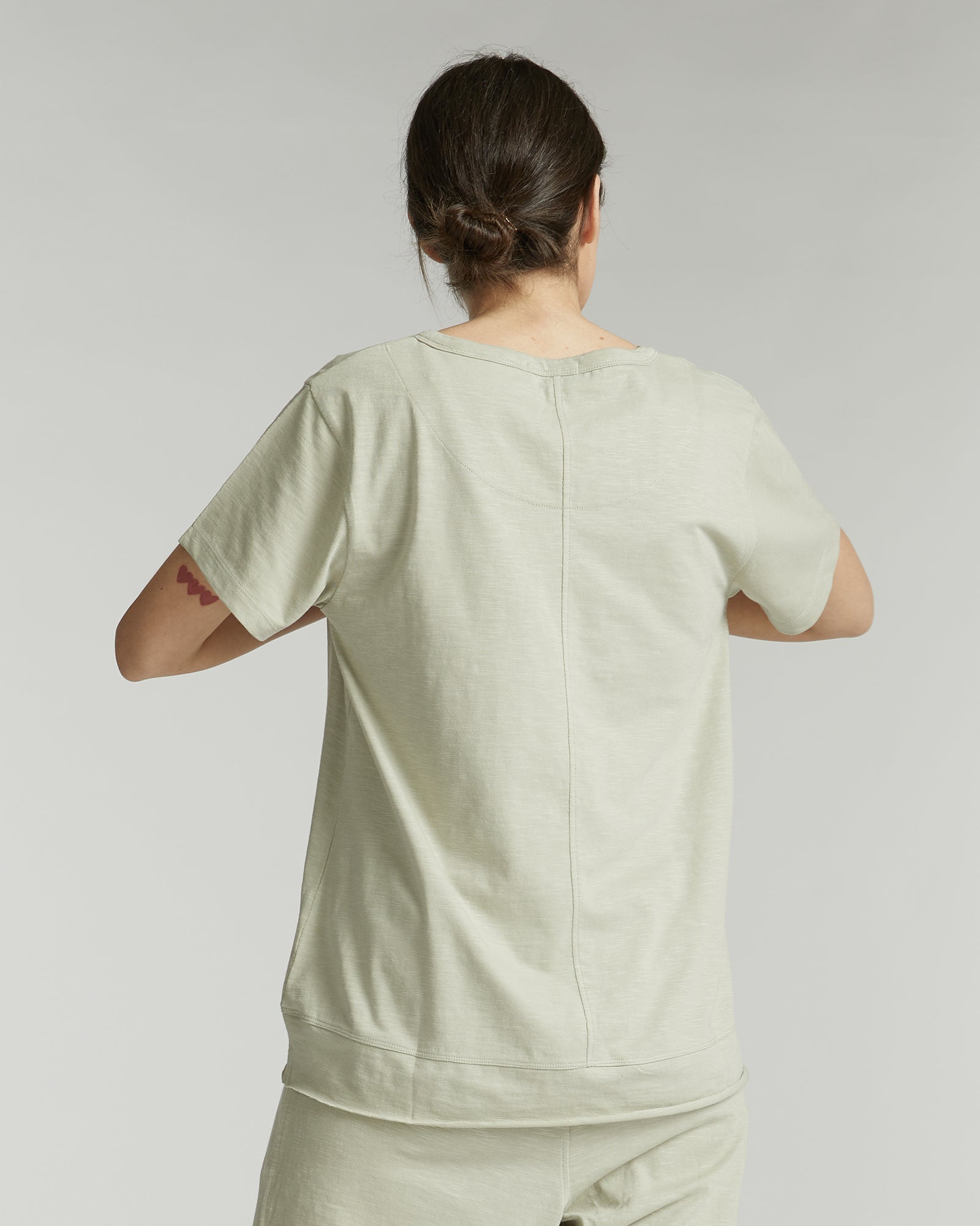 The Raw Hem Slub Tee | Sage