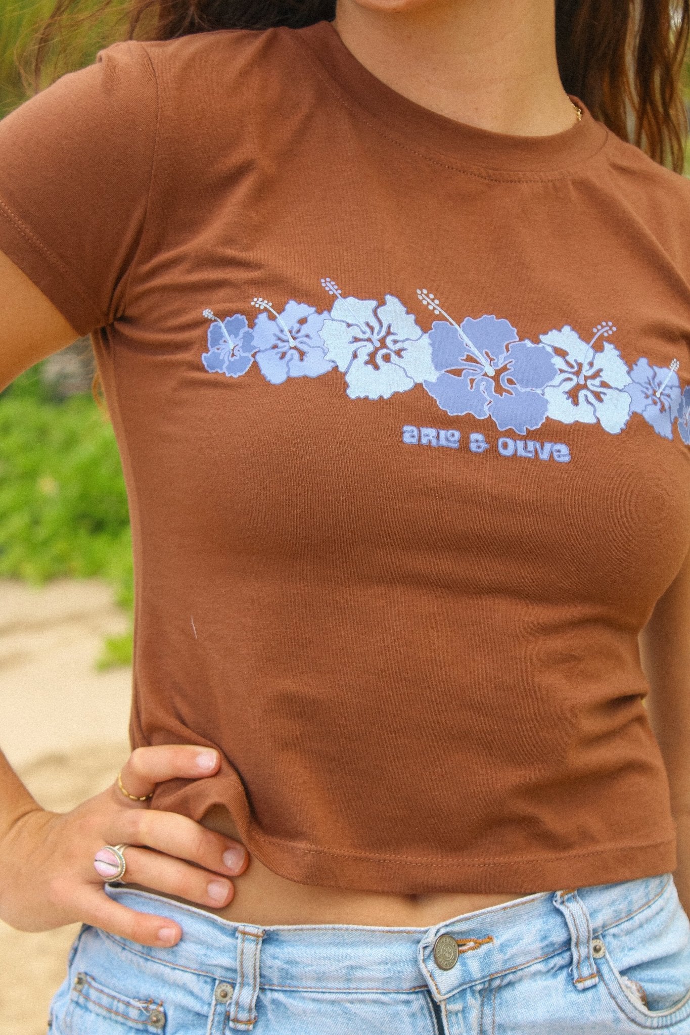Cocoa Bloom Baby Tee - Arlo & Olive - stride