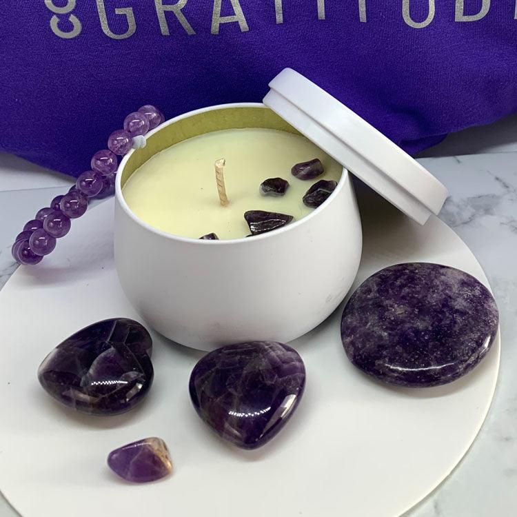CONNECT | Crown Chakra Florals & Honey Aromatherapy Candle - Empowered Clothing - stride