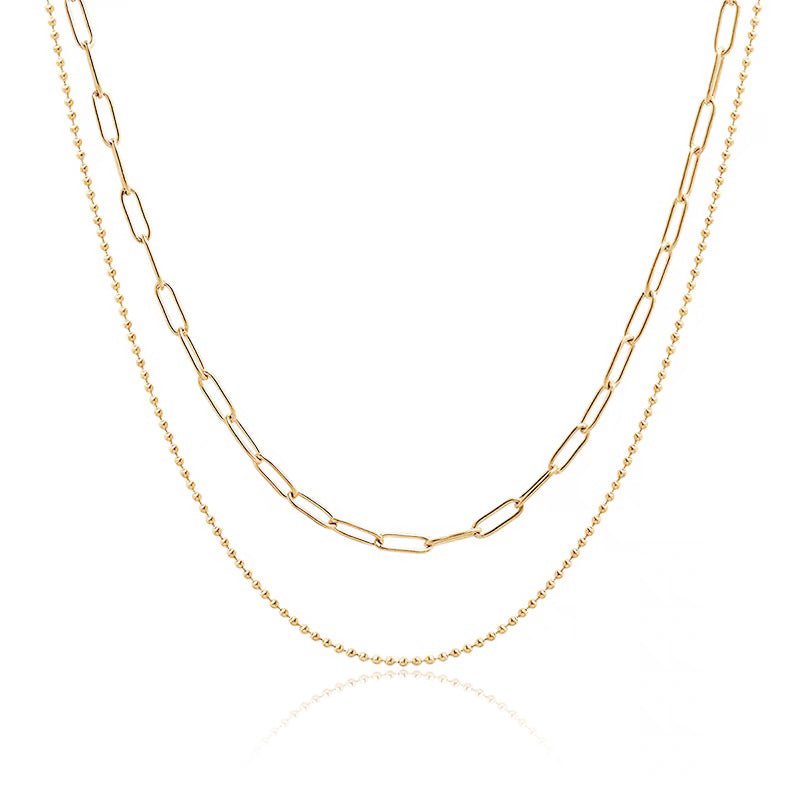 Daily Limit Double Chain Necklace-EVER Jewellery-stride