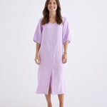 Elena Linen Dress in Lilac-Devina Louise-stride