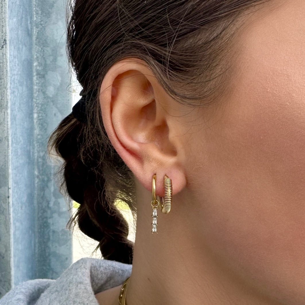 End Game Huggie Earrings-EVER Jewellery-stride