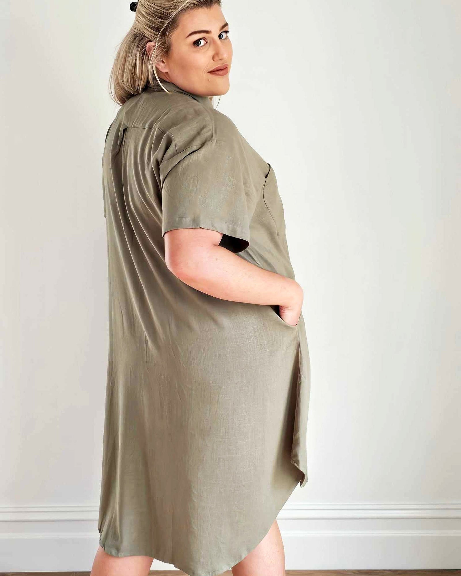 Girlfriend Shirt Dress // Olivine - Hope & Harvest - stride