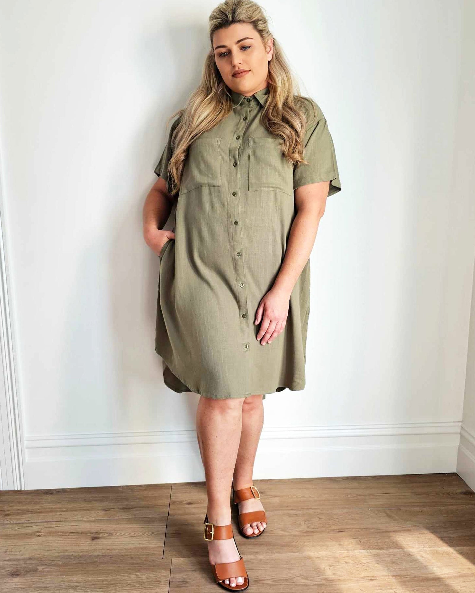 Girlfriend Shirt Dress // Olivine - Hope & Harvest - stride
