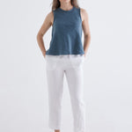 Hazel Linen Top in Deep Teal-Devina Louise-stride