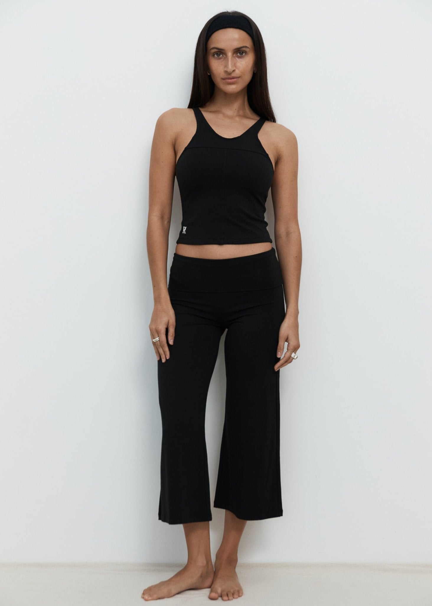 High Neck Racer - Black - Pinky & Kamal - stride