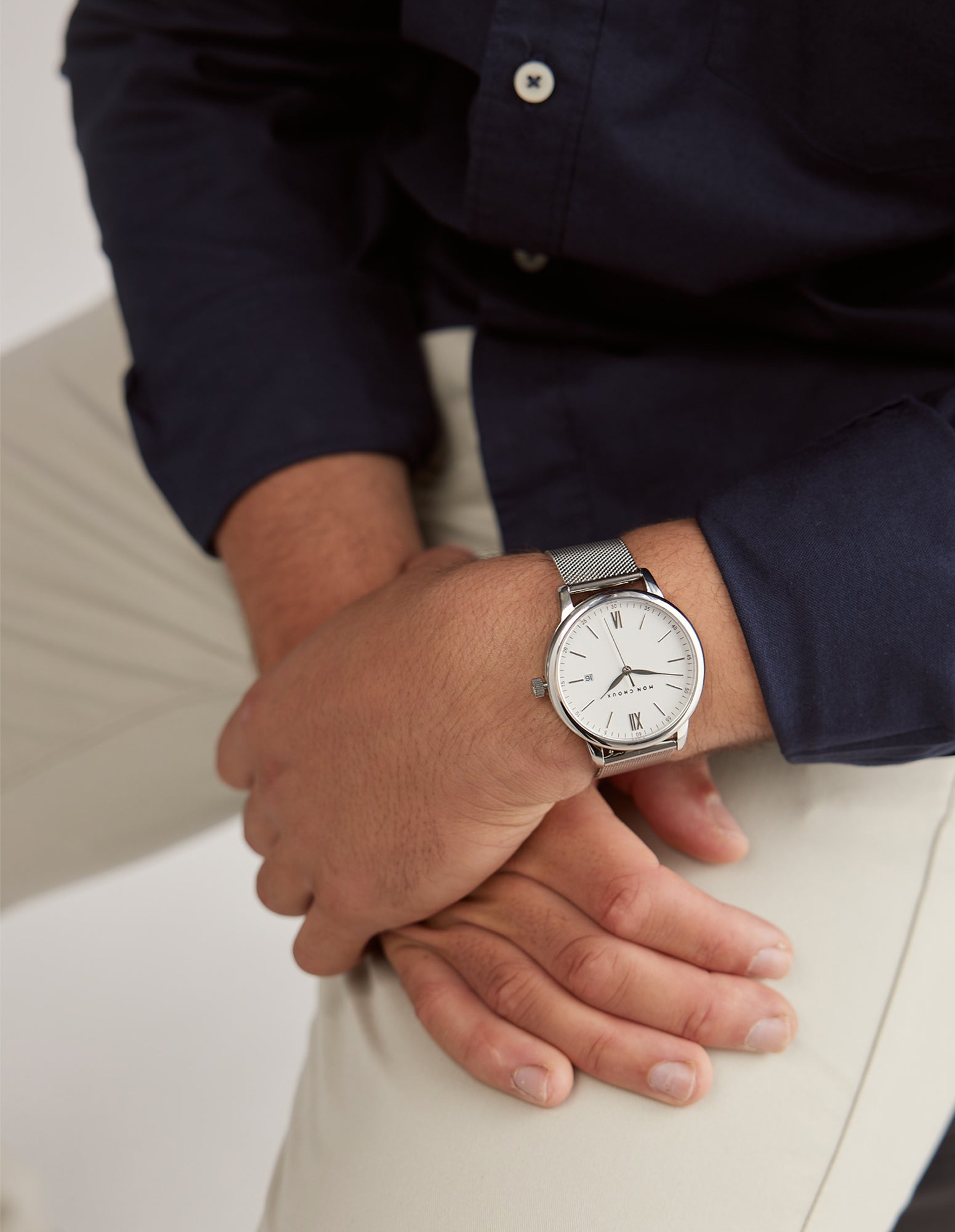 HOMME - WHITE/SILVER - SILVER MESH - Mon Choux - stride