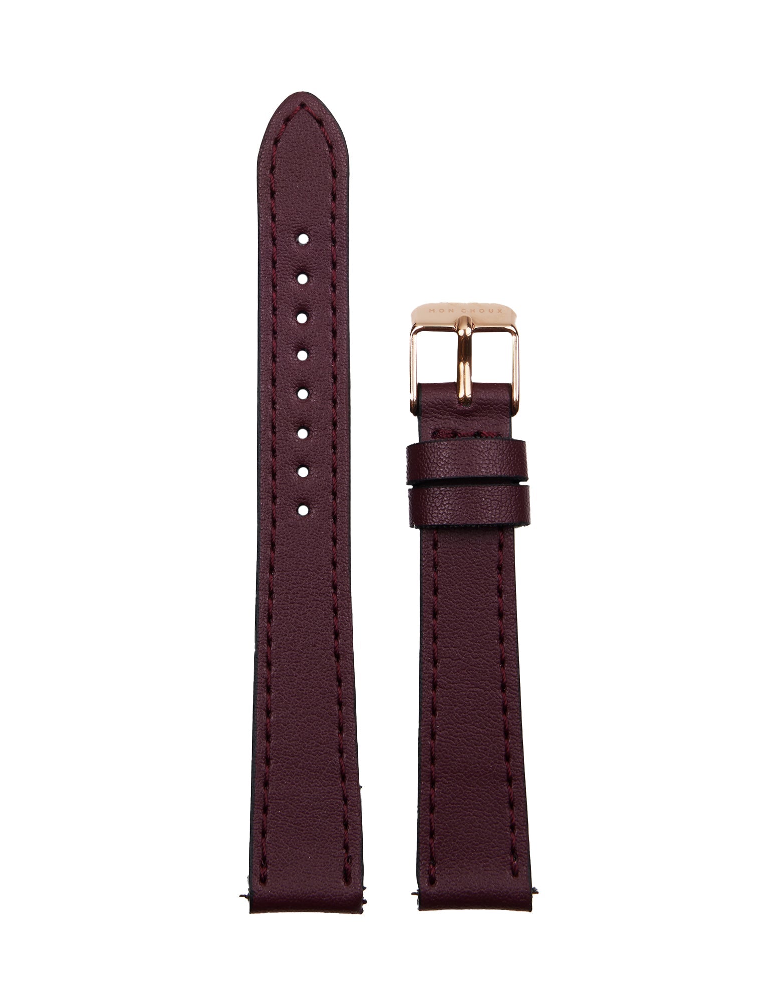 LILLE - ROSE GOLD TONE - BURGUNDY VEGAN LEATHER - Mon Choux - stride