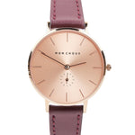 LILLE - ROSE GOLD TONE - BURGUNDY VEGAN LEATHER - Mon Choux - stride