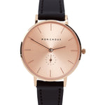 LILLE - ROSE GOLD TONE - NOIR VEGAN LEATHER - Mon Choux - stride