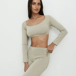 Long Sleeve Crop - Light Grey - Pinky & Kamal - stride