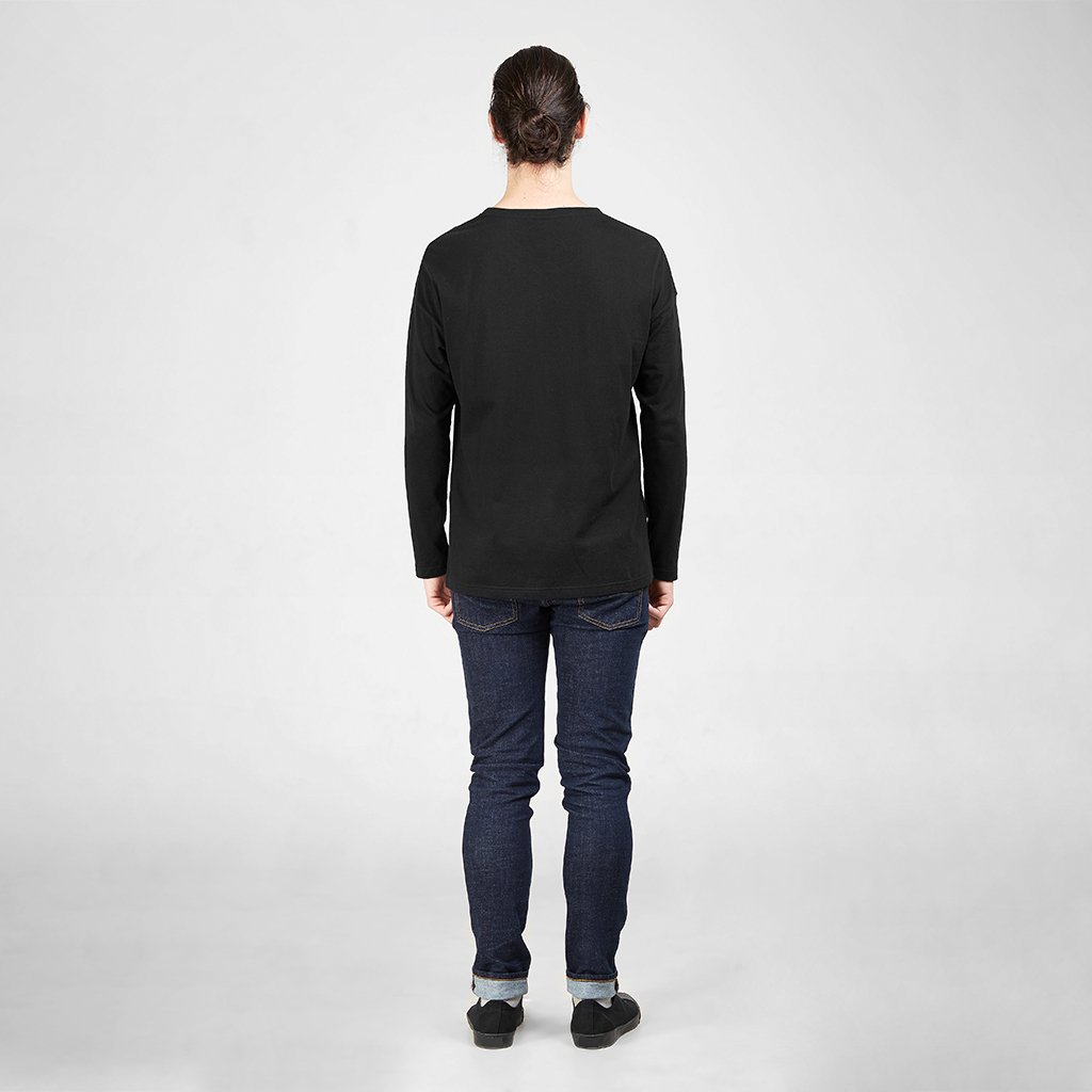 Long Sleeved Pocket T - Shirt | Black - Dorsu - stride