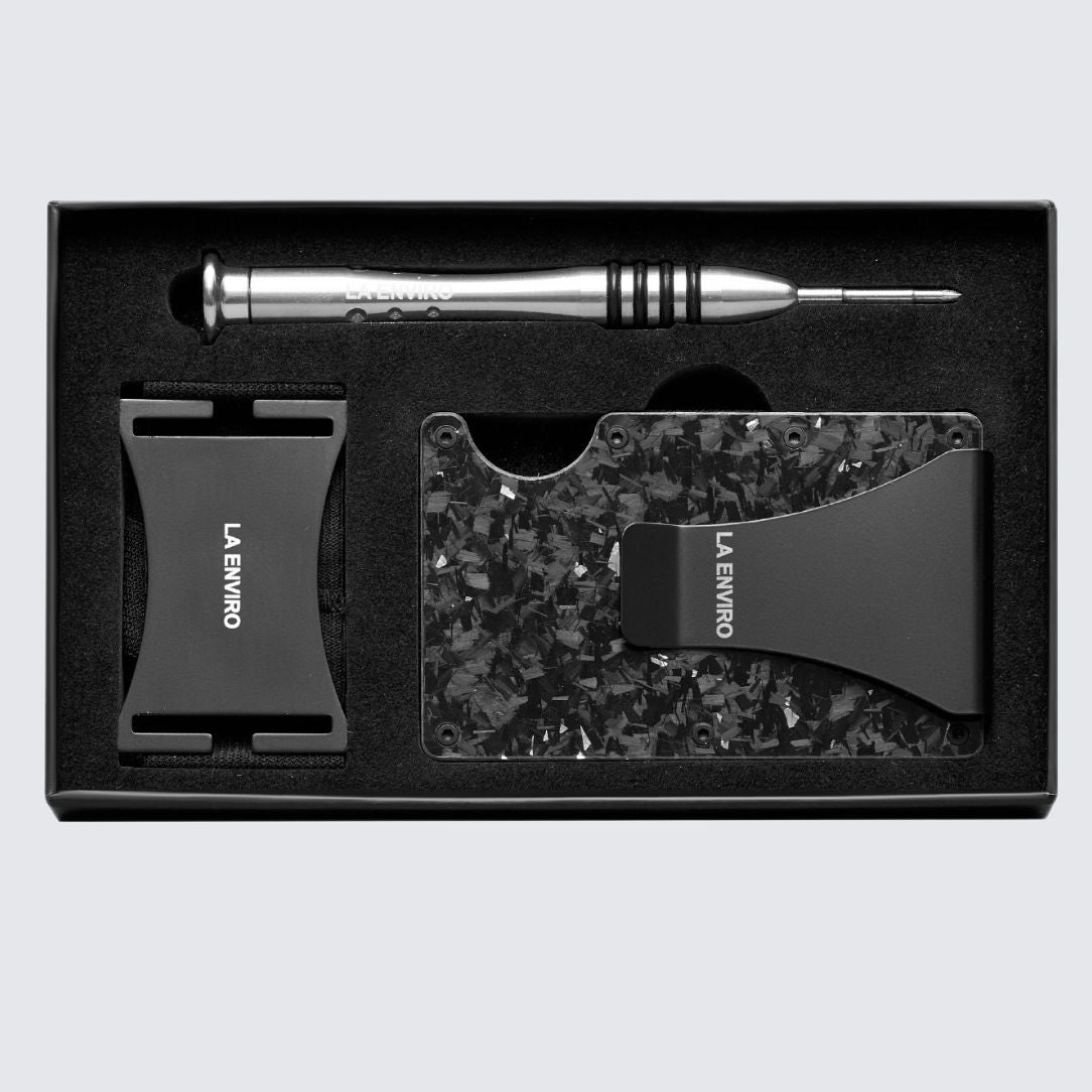 LORNE FORGED CARBON WALLET I GLOSS SILVER - La Enviro - stride