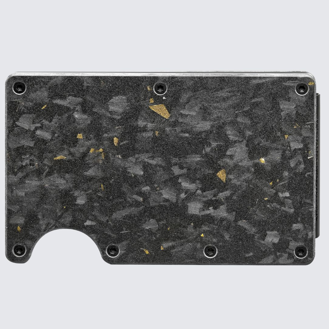 Lorne Forged Carbon Wallet I Matte Gold - La Enviro - stride