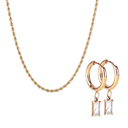 Luxe Huggies + Perform Necklace Bundle-EVER Jewellery-stride