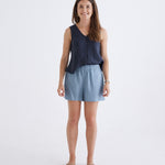 Marley Linen Shorts in Liberty Blue-Devina Louise-stride