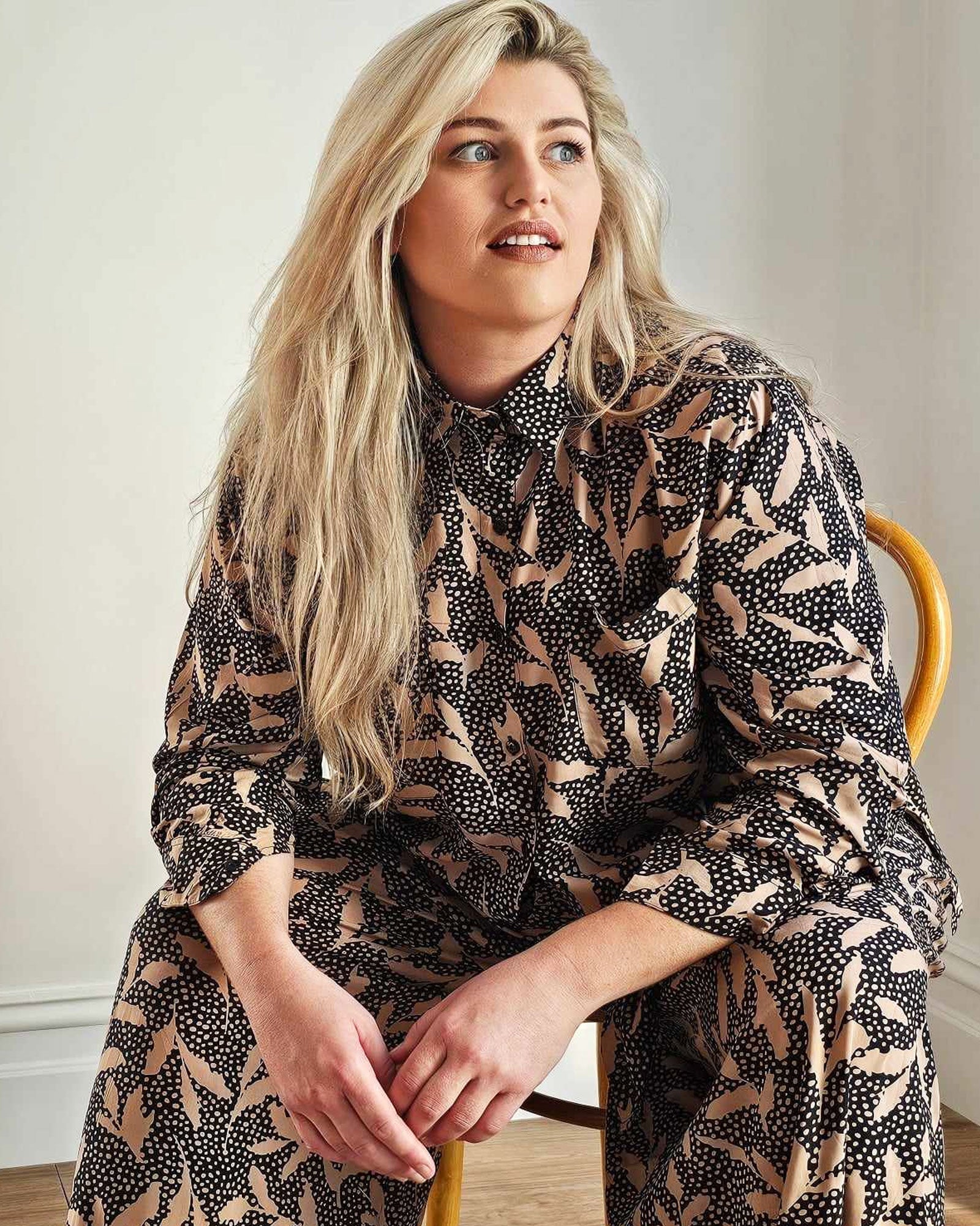 Nina Shirt // Leaf Multi - Hope & Harvest - stride