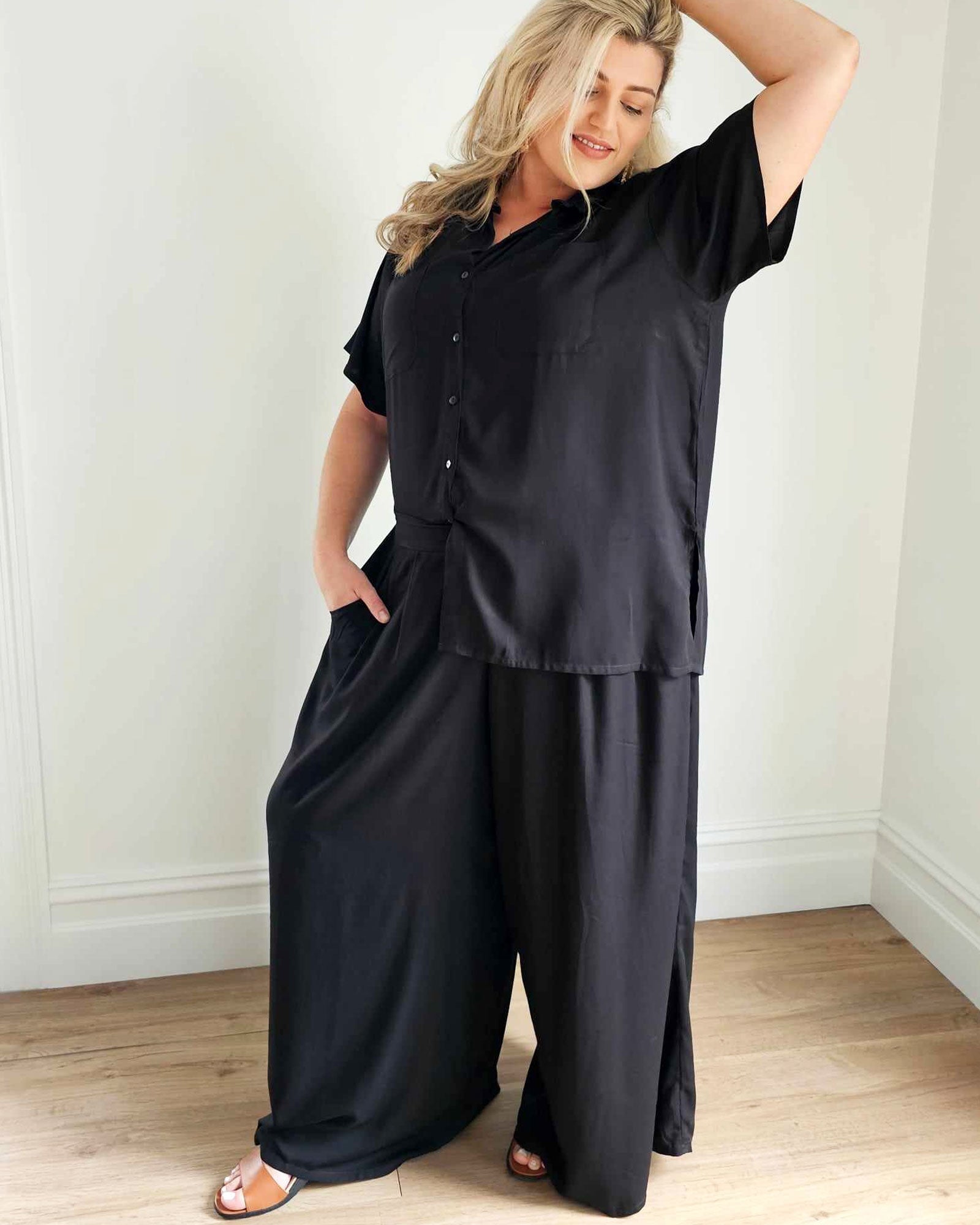 Palazzo Wide Leg Pants - Hope & Harvest - stride
