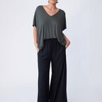 Perfect Pull on Wide Leg Pant - Black - Tluxe - stride