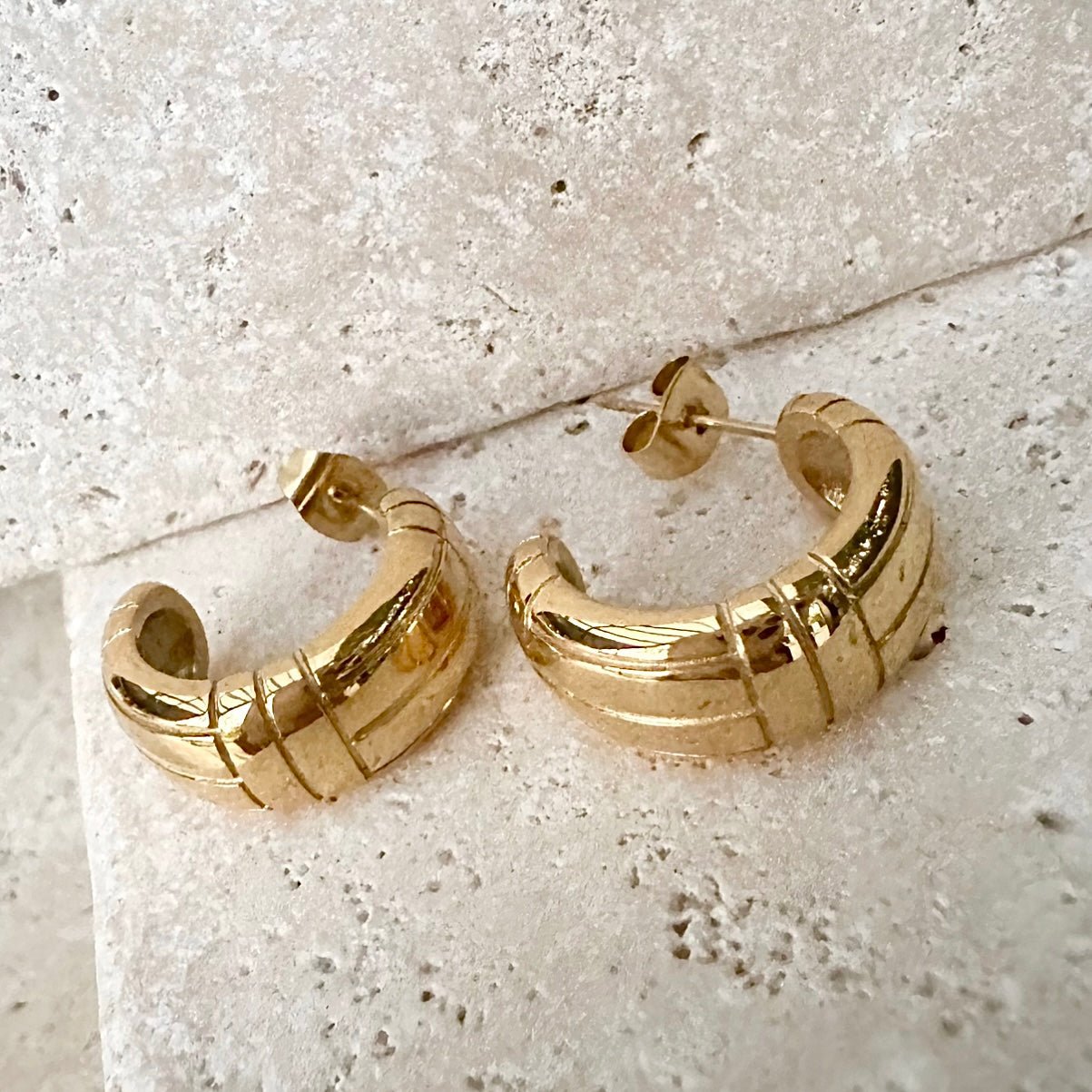 Podium Hoop Earrings - EVER Jewellery - stride