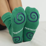 * PRE - ORDER * Pilates Spiral Grip Sock - Sea Green - Pinky & Kamal - stride