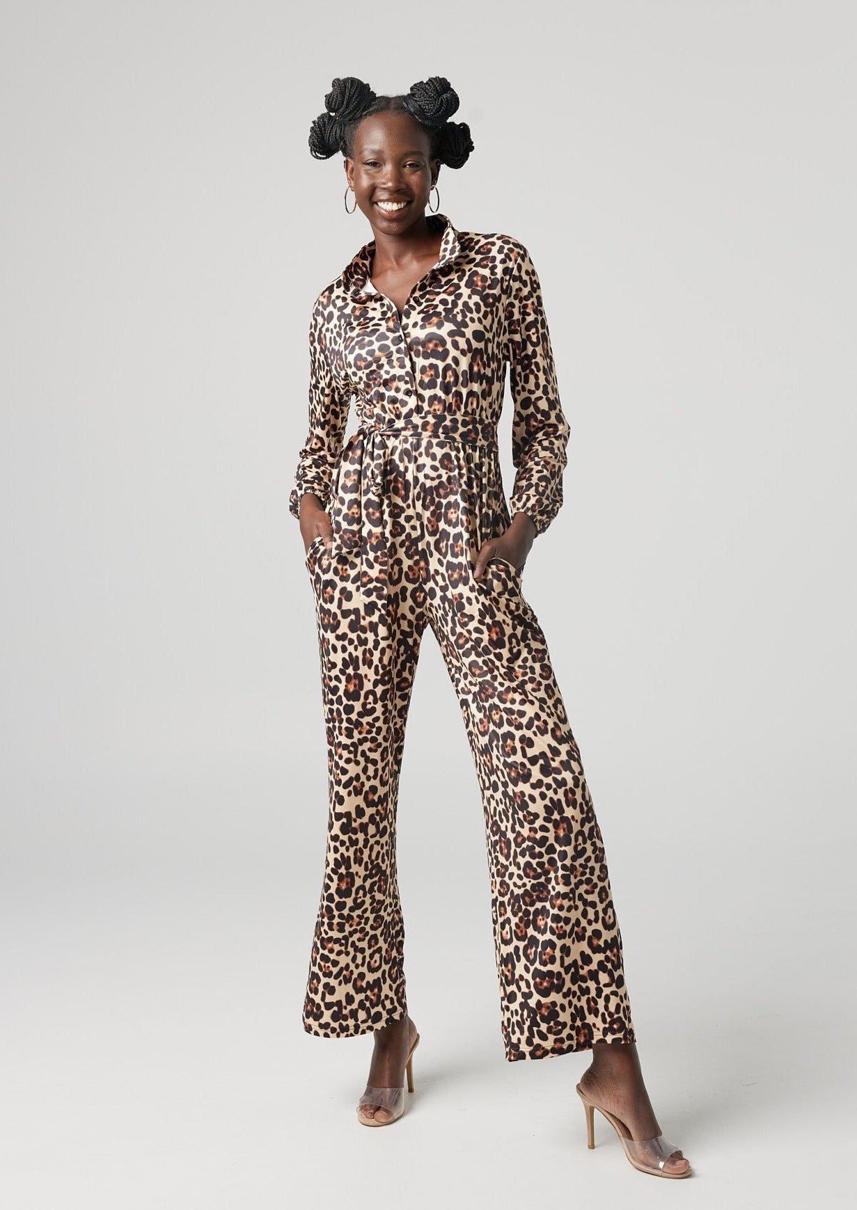 "Ready Set Go" Jumpsuit Leopard / Black-Why Mary-stride