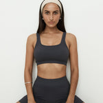 Scoop Seamless Bamboo Crop - Slate - Pinky & Kamal - stride