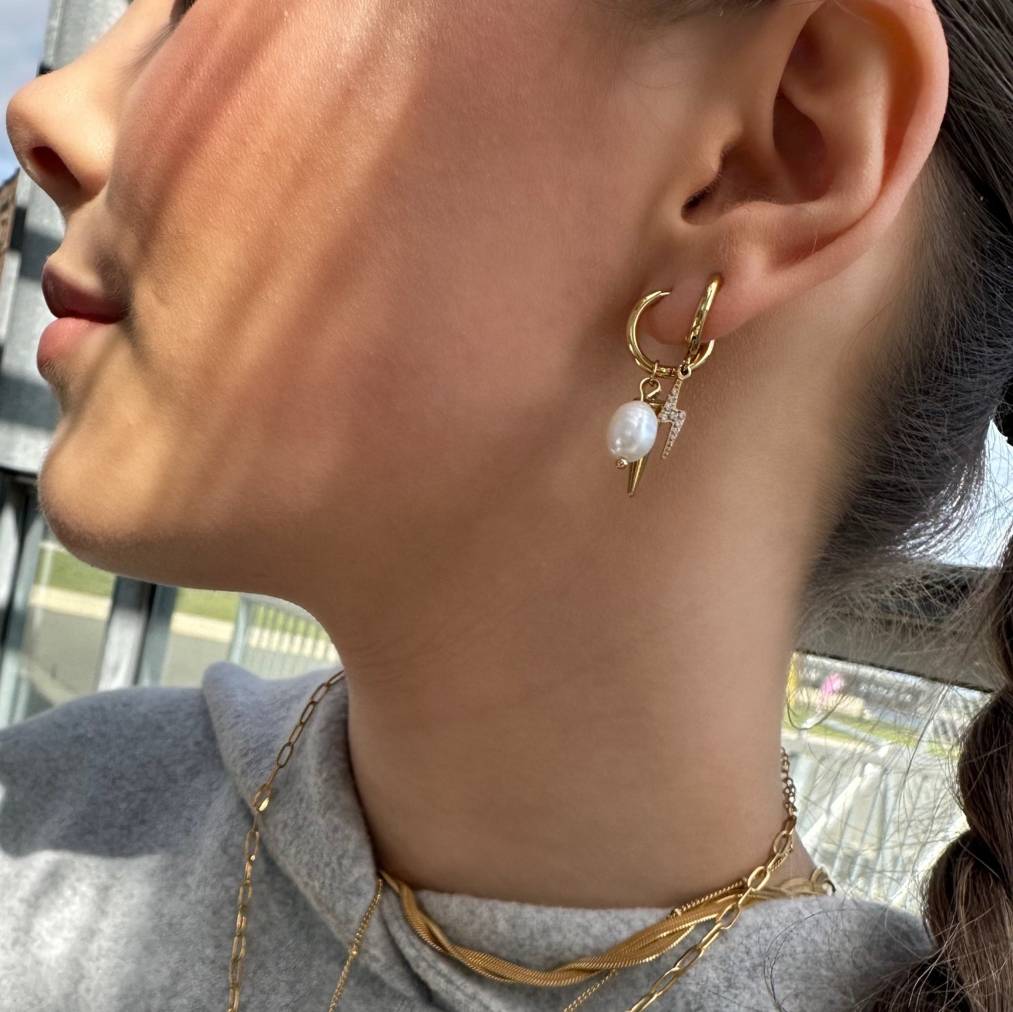 Sprint Huggie Earrings-EVER Jewellery-stride
