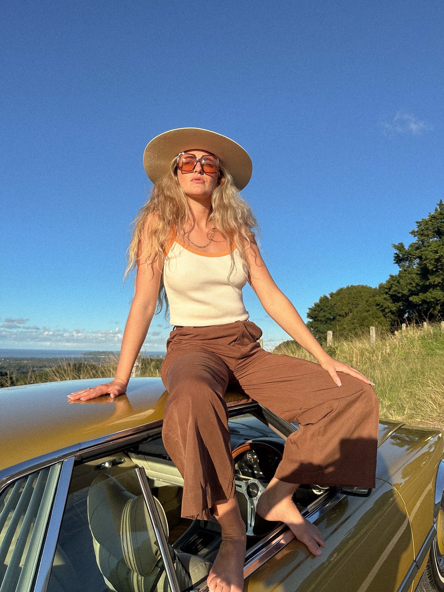 Sundown Pants - Cocoa - Arlo & Olive - stride
