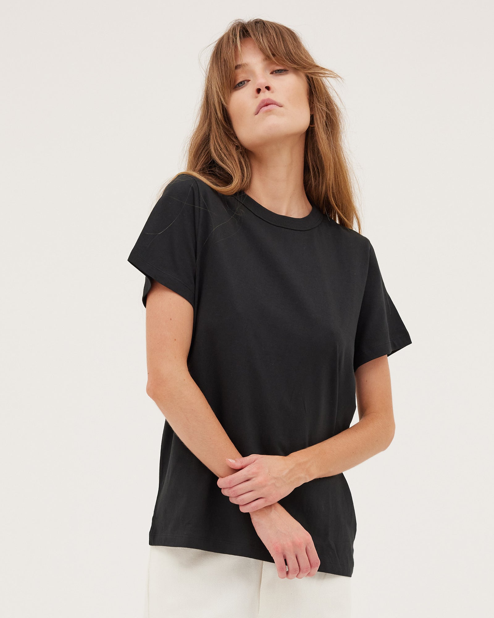 The 1950’s Tee | Vintage Black - Cloth & Co - stride