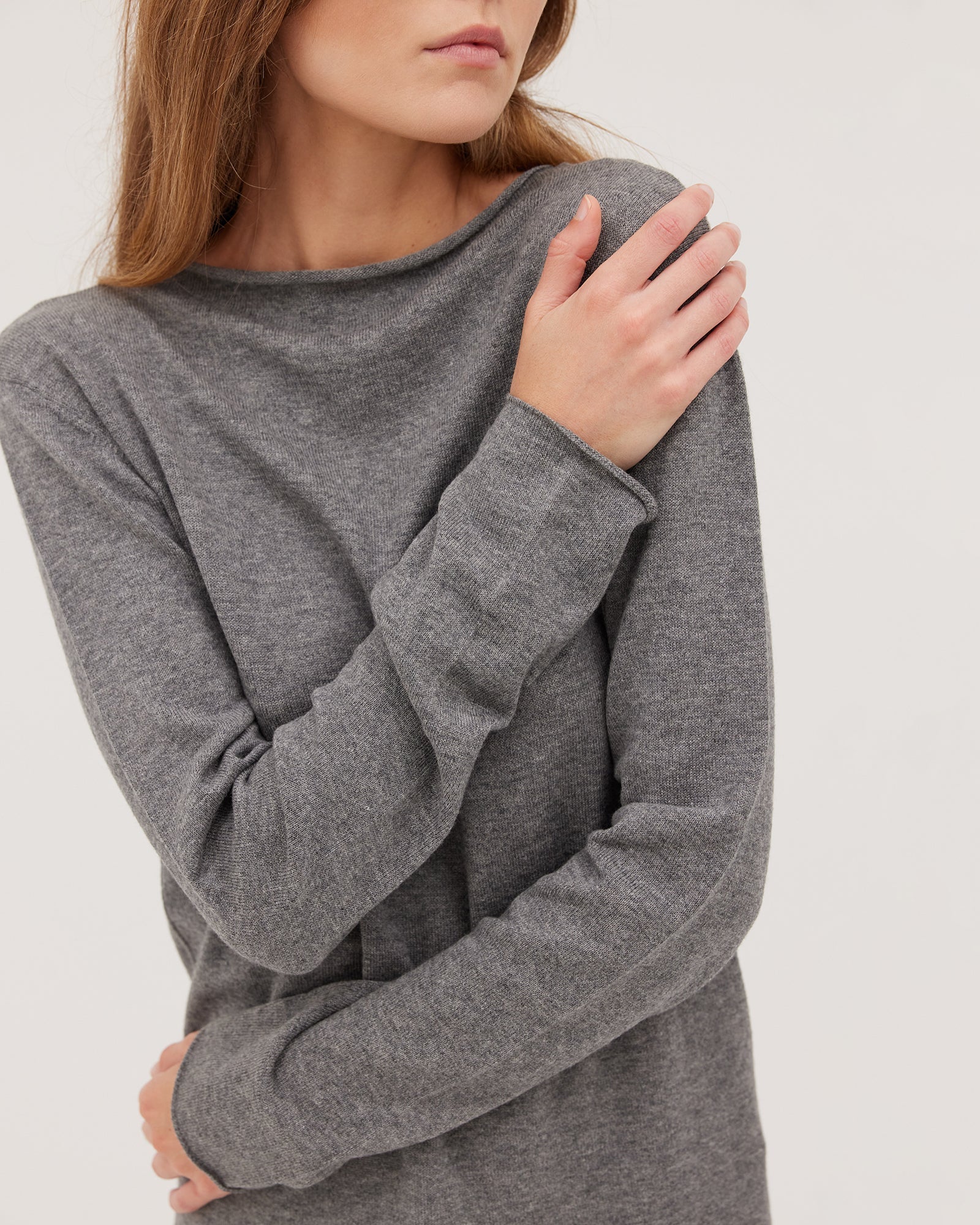 The Funnel Neck Top | Slate - Cloth & Co - stride
