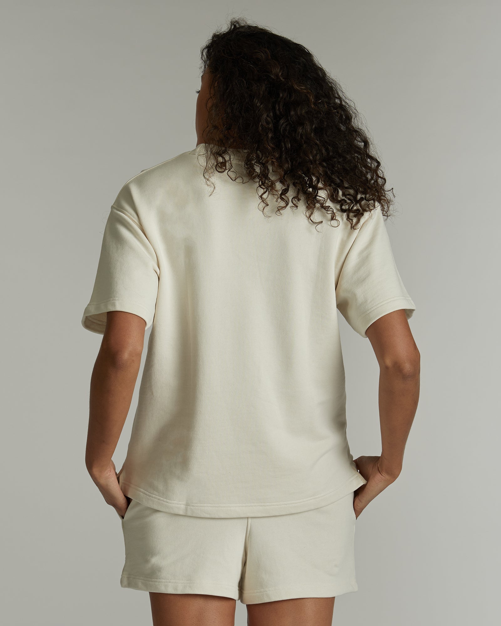 The Light Terry Short | Natural - Cloth & Co - stride