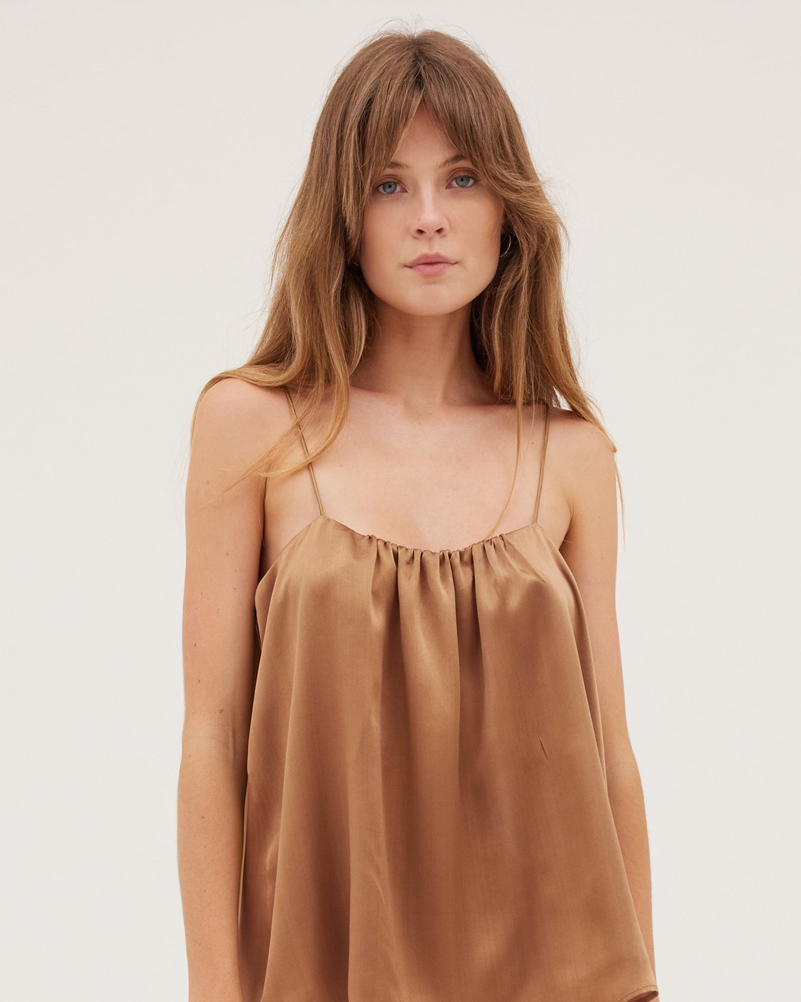 The Silk Camisole | Bronze - Cloth & Co - stride