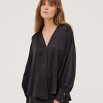 The Silk Shirt | Black - Cloth & Co - stride