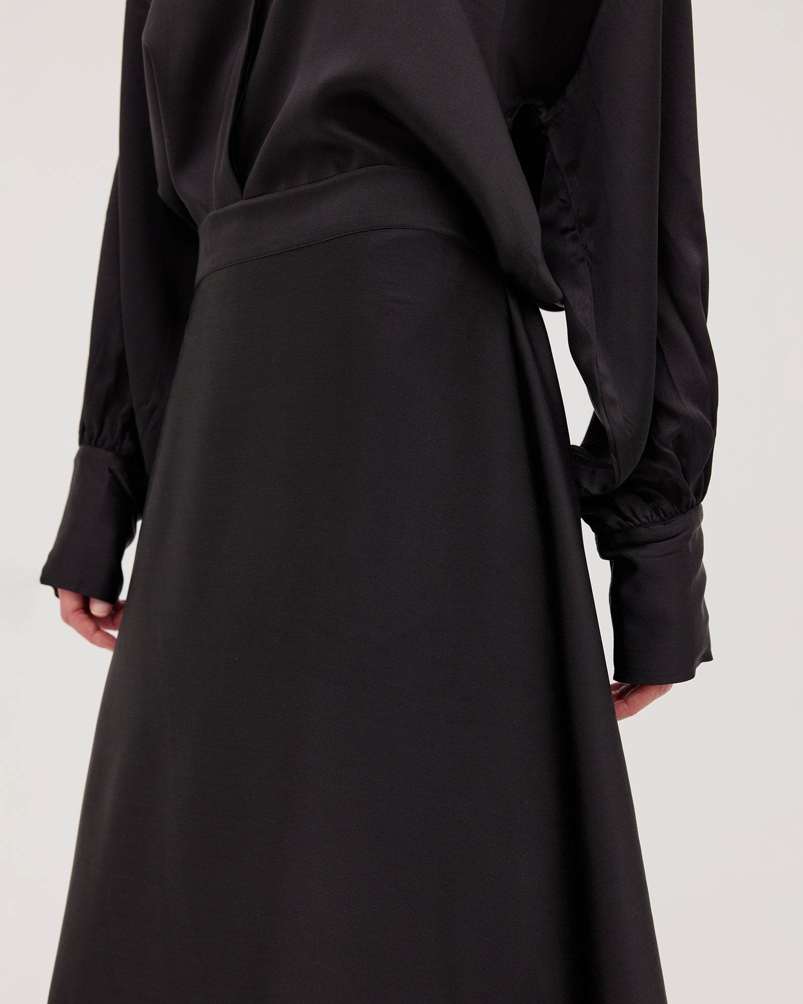The Silk Skirt | Black - Cloth & Co - stride